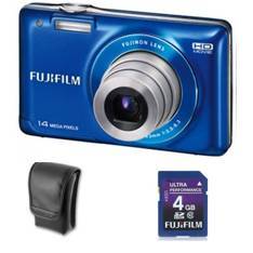Kit Camara Digital Fujifilm Finepix Jx500 Azul 14 Mp Zo X 5 Hd Lcd 27 Litio   Funda   Sd 4gb